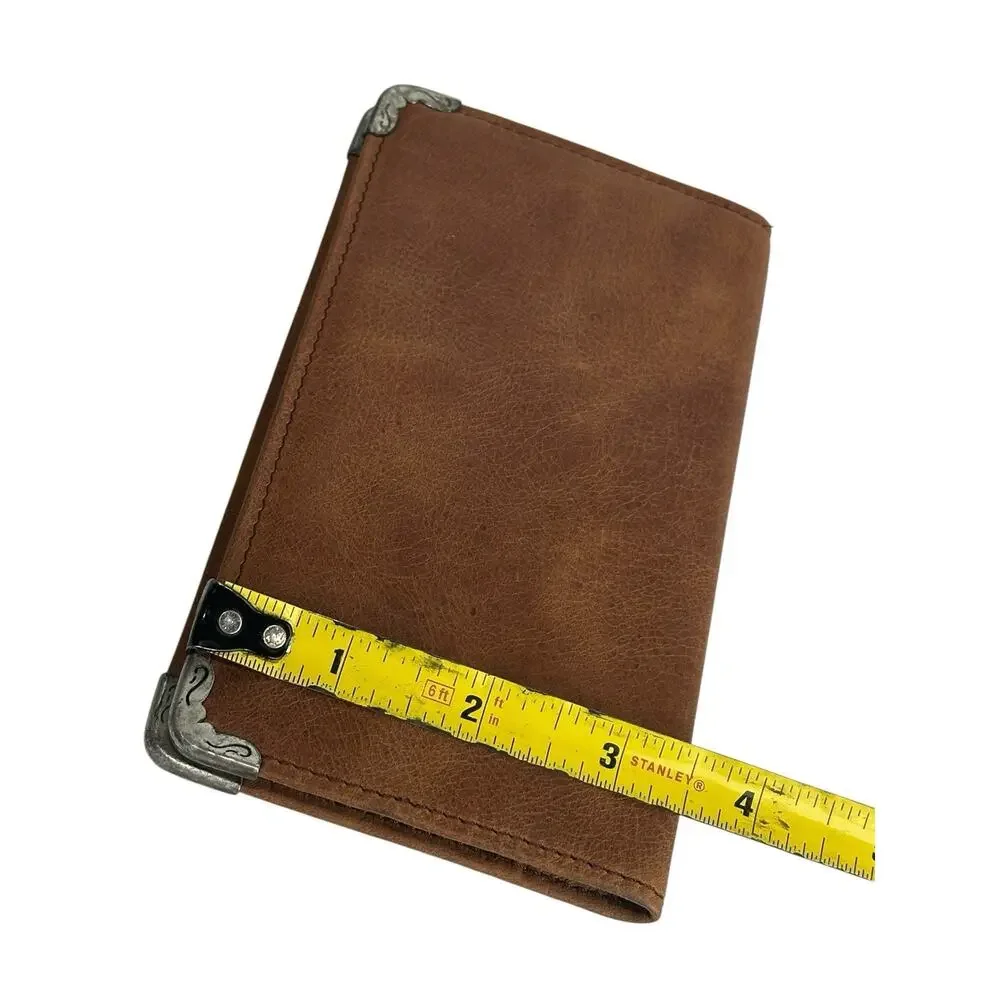 scully brown leather telephone address book